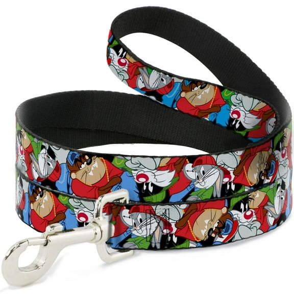 Looney Tunes Pet Leash, Dog Leash, Looney Tunes 3 B Boy Stance Character Poses Stacked, 4 Feet Long 0.5 Inch Wide