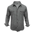 thumbnail image 3 of Lmueinov Men's Lapel Long Sleeve Shirts Outdoor Button Down Casual Shirts Chest Pocket Lightweight Relaxed Fit Tops for Sports Walking Golf, 3 of 6