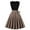 Khaki, variant on Vintage Dresses for Women 50s Style, V Neck Color Block A-Line Midi Dress, Tie Waist Retro Swing Flared Swing Dress, Party Daily Wedding Guest Dress