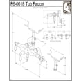 thumbnail image 3 of Water Creation F6-0018-01-CL Adjustable Center Wall Mount Tub Faucet With Down, 3 of 3