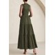 thumbnail image 2 of Vestido de verano PRETTYGARDEN 2025, camiseta sin mangas con ojales, maxi con bolsillos, 2 of 9