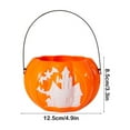 thumbnail image 3 of Halloween Pumpkin Lantern – Light-Up Handheld Jack-O'-Lantern with Sound Effects – Candy Bucket & Decoration for Kids, Parties, and Outdoor Displays, 3 of 5