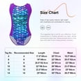 thumbnail image 7 of iiniim Mermaid Swimwear for Kids Girls Athletic One Piece Bathing Suit Racer Biketard Swimming A Purple 6, 7 of 7