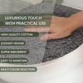 thumbnail image 5 of Home Weavers Luxury Collection 100% Cotton Tufted Bath Lid Cover, Extra Soft and Absorbent Bath Lid Cover, Non-Slip Plush Bath Mats, Machine Wash Dry, bath Lid Cover for Toilet Floor, 18"x18", Gray, 5 of 5