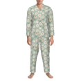 thumbnail image 3 of Fotbe Daisies Flowers Pijama de Hombre con Estampado de Manga Larga, Conjunto de 2 Piezas, Ropa de Dormir Suave y Cómoda con Bolsillos-Large, 3 of 7