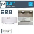thumbnail image 2 of nadair unpl201-3k-3wh wired led puck lights (x3) plug-in lighting, can be surface mount or flush mount, easy to install, daisy chain, 3-pack 3000k warm white, 2 of 5