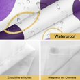thumbnail image 4 of No Hook Purple Polka Dots Shower Curtain with Snap in Liner Set, Modern Abstract Art Waterproof Fabric Bathroom Curtains with See Through Top Window, Hotel Style Small 36 x 78 Inch, 4 of 9