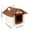 24#Brown, variant on Stijggn Dog Houses Fluffy Cat Sofa Recliner with Removable Washable Cover, Pet Lounge Suitable for Small Medium Pets