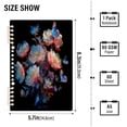 thumbnail image 3 of Wirebound Notebook Hardcover Spiral Notebooks White Flowers with Blue Butterflies, 60 Pages, 80 GSM, 5.7 x 8.3in, 3 of 7