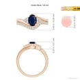 thumbnail image 5 of ANGARA Natural Oval Blue Sapphire Bypass Bridal Set with Diamonds in 14K Rose Gold for Women (Size-7x5mm) | September Birthstone, Anniversary, Jewelry Gift for Women | Natural Blue Sapphire Ring, 5 of 9