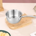 thumbnail image 1 of Calentador de leche de acero inoxidable de 0,75 l, olla para con asa para calentar café y sopa, resistente, de 14 cm de diámetro, multiusos., 1 of 8