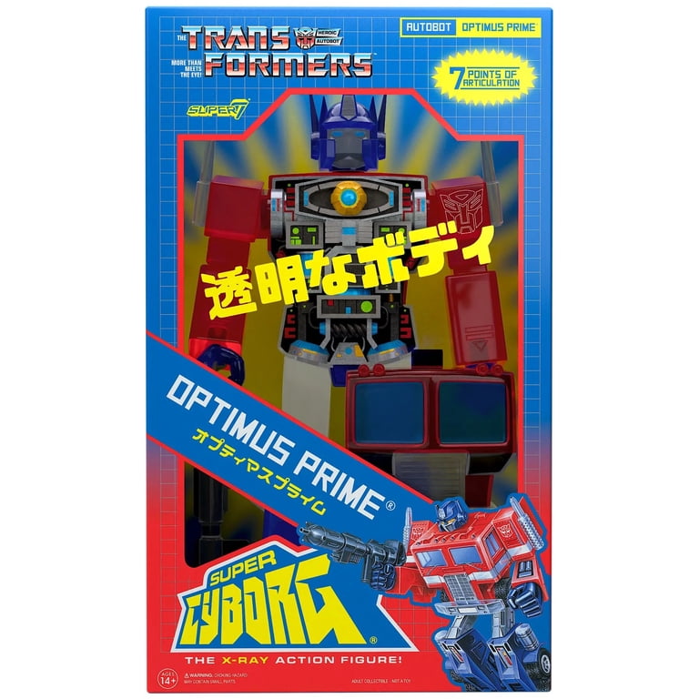 Super7 - Transformers - Super Cyborg - Optimus Prime Clear Red