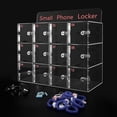 thumbnail image 2 of 12 Slots Acrylic Clear Cell Phone Locker Box with Door Locks and Keys, Wall-Mounted Cell Phones Storage Cabinet Pocket Storage Locker Box for Classroom Office, 2 of 9