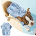 thumbnail image 2 of Small Dog Sweaters Vest With Heart Shaped Pearl Decoration Warm Soft Puppy Sweater For Small Dogs Pet Winter Solid Coat,Blue,XL, 2 of 2