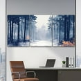 thumbnail image 2 of Foggy Forest Canvas Wall Art,Forest Wall Decor,Black And White Canvas Wall Art,3 Piece Wall Decor,Wall Pictures for Living Room,Bathroom,Office（Only canvas）, 2 of 6