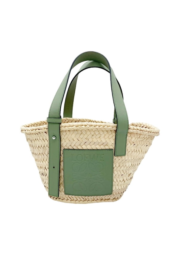 Pre-Owned LOEWE Basket Bag Small Tote A223S93X04 Green Women's (Good)