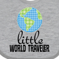 thumbnail image 4 of Inktastic Little World Traveler Boys or Girls Baby Bib, 4 of 4
