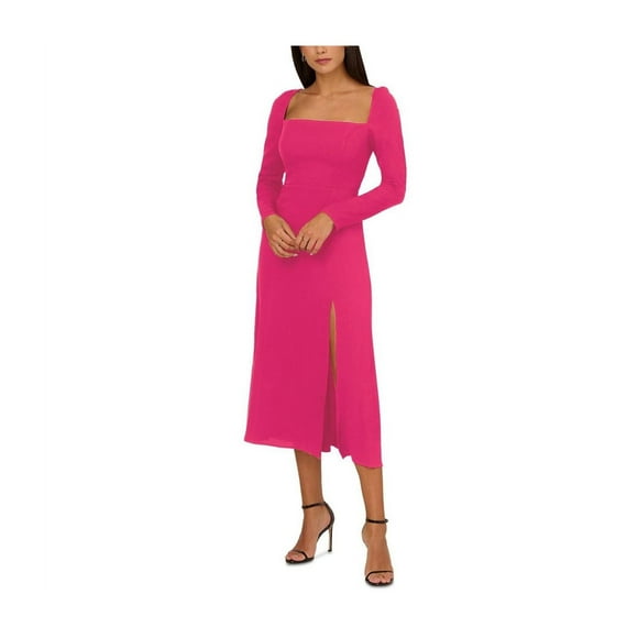 Adrianna Papell Robe Fourreau Smockée en Crêpe pour Femmes, Rose, 12