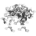thumbnail image 2 of WORGEOUS 100 Uds Clips de correa de tubo abrazaderas de tubo en U abrazaderas de tensión de tubo de alta resistencia Clips de correa de acero inoxidable, 2 of 8
