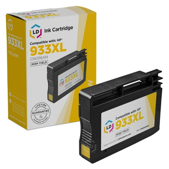 LD Products Compatible Ink Cartridge Replacement for HP 933XL CN056AN High Yield (Yellow)