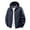 Navy, variant on HKEJIAOI Waterproof Rain Jacket Men Fashion Stylish Lightweight Windbreaker Jackets for Men Fall Coat with Removable Hood
