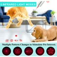 thumbnail image 4 of Juguete láser para gatos, puntero de luz LED roja, juguetes interactivos para gatos y perros de interior, largo alcance, 3 modos de proyección láser, carga USB, 4 of 5