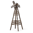 thumbnail image 7 of Zimtown 6ft Wooden Dutch Windmill Back Yard Decorations - Classic Old-Fashioned Windmill for Garden, Patio, 7 of 7