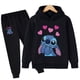 thumbnail image 1 of Ropa de punto para niños, traje para niños, suéter cálido, sudaderas con capucha para niñas, pulóver, sudadera, pantalón, chándal de invierno y primavera para niñas, ropa deportiva de 100CM Gao Jinjia LED, 1 of 1