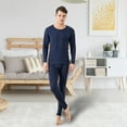 thumbnail image 5 of Mens Thermal Underwear Set, iMounTEK Fleece Long Johns Top Bottom for Men Cold Winter, Navy M, 5 of 6
