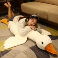 thumbnail image 4 of Juguetes de felpa de pato gigante para niños y niñas, almohada esponjosa para dormir, lindo Animal de peluche, ganso Cisne, muñecas suaves, alfombra de piso, juguetes de regalo de cumpleaños, 50cm, 4 of 4
