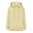 thumbnail image 6 of LYXSSBYX Hoodies for Women Pullover Womens Oversized Hoodies Solid Color Loose and Comfortable Long-Sleeved Round Neck Hooded Sweatshirt Long-Sleeved Hooded Top, 6 of 9