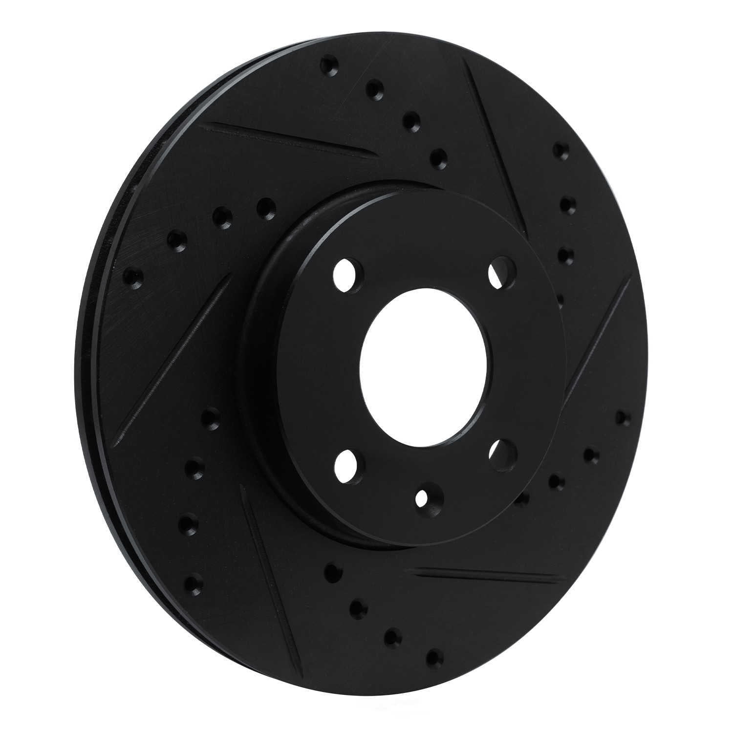 Dynamic Friction Company 633-47076R DFC Brake Rotor - Drilled And Slotted - Black