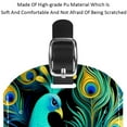 thumbnail image 4 of Square 2Pack PU Leather Peacock Cruise Luggage Tag with Privacy Cover and Name ID Tag for Travel Handbags Backpacks Luggage Tags, 4 of 6