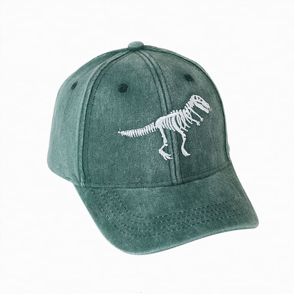 Hessimy Toddler Baseball Hat Kids Boys Girls Adjustable Washed Cotton Baseball Cap(GreenOne Size)