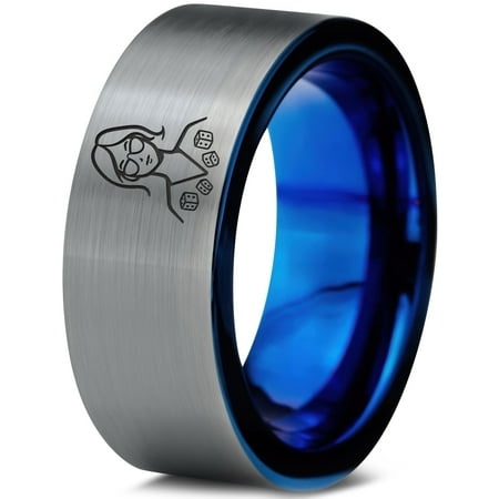 Gamer Mens Gray Tungsten Ring Gifts Tungsten Couple Unique Rings for Women Boyfriend Valentine Gift