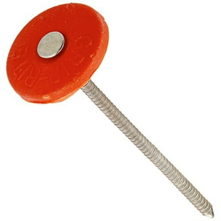

5025239 NAIL CAP RING 3 1# Grip-Rite 3 in. Cap Bright Plastic/Steel Nail Full Round Head 1 lb