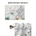 thumbnail image 6 of Teal Tulip Butterfly Bathroom Window Curtain, Beige Turquoise Floral Grey Wooden Light Filtering Coffee Kitchen Curtains, Bedroom Living Room Curtains 2 Panel 84"x45", 6 of 6