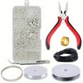 thumbnail image 1 of 900pcs Jewelry Making Starter Kit Earrings Necklace Findings DIY Beads Plier Tools Set Jewelry Repair Tool Set Jewelry Accessories Suitable For Adults And Beginners, 1 of 5