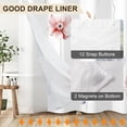 thumbnail image 2 of Lfeey No Hook Shower Curtain with Snap Liner, Spring Floral Shower Curtain for Bathroom, Machine Washable, 71x71 inch, 2 of 6