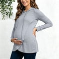 thumbnail image 5 of WAGUTH Women's Maternity Nursing Hoodies Long Sleeve Side Split Breastfeeding Sweatshirt Soft Casual Tunic Tops for Pregnancy Daily Wear,Gray,M, 5 of 7