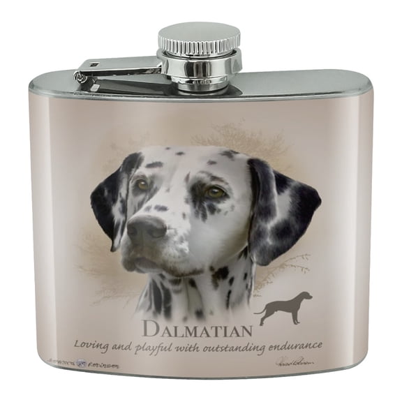 Dalmatian Dog Breed Stainless Steel 5oz Hip Drink Kidney Flask