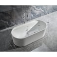 thumbnail image 3 of Momo 59" W X 29.5" D Freestanding Acrylic Bathtub in White, 3 of 7