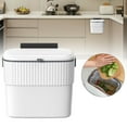 thumbnail image 2 of Qiangzon Hanging Trash Can with Lid for Kitchen Cabinet Door - Wall Mounted Under Sink Garbage Bin - Small Countertop Compost Bucket with Pull String Bag Design for Home Rv Bathroom 1 Trash Can, 2 of 9