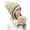 Beige, variant on Hat for Women Winter Peruvian Cover Ears Beanie Hat Thickened Knit Lined Cold Weather Warm Pompoms Long Ear Straps Ski Snow Hats