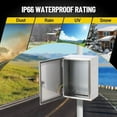 thumbnail image 5 of Stainless Steel Enclosure 12"x12"x8", IP65 Waterproof Electrical Box, Outdoor/Indoor Electrical Junction Box with Mounting Plate & Wall Bracket, 5 of 6