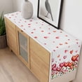 thumbnail image 4 of Valentine's Day Table Runner - 108 Inch Long, Kitchen Dining Table Runner Dresser Scarves, Watercolor Love Flowers Leaves Plants Spring Farmhouse Decor for Coffee Tables Wedding Party Banquet, 4 of 8
