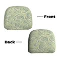 2 PCS Car Headrest Cover, Flower Paisley Light Green Soft Car Seat Head