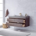 thumbnail image 2 of Palencia 48" Single Sink Wall-Mount Floating Dark Oak Bathroom Vanity No Mirror, 2 of 11