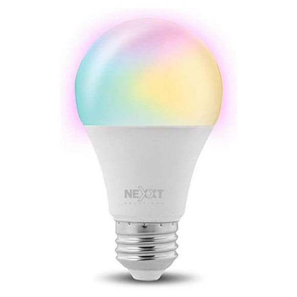 Foco LED inteligente Nexxt NHB-C110 WiFi A19 RGB & Luz blanca (fría a calida) blanco