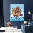 thumbnail image 5 of Kdxio Animals on Noah's Ark Pattern Canvas Wall Art 12x16 Inches - Waterproof HD Print Solid Wood Frame for Living Room & Bathroom,Vertical, 5 of 8